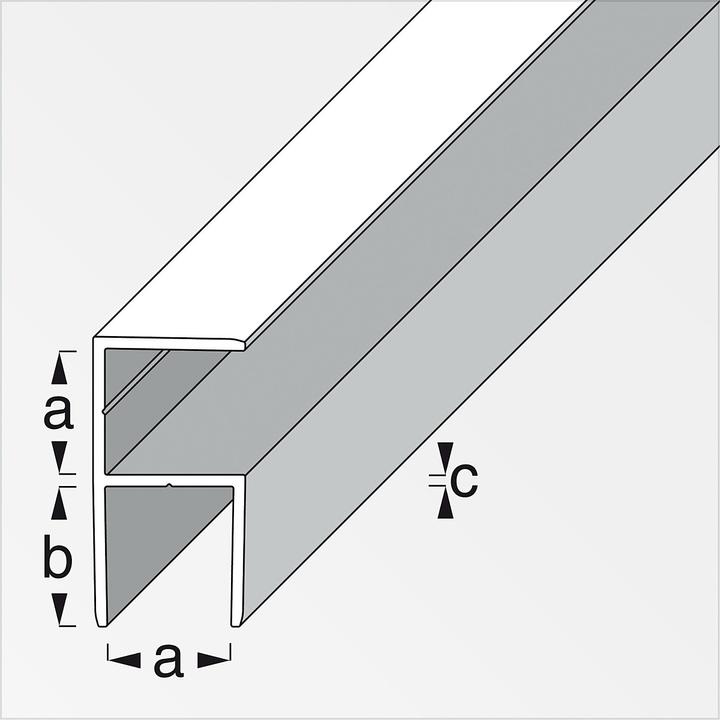 Actual product image Alfer Clampline E-profile aluminium 1m