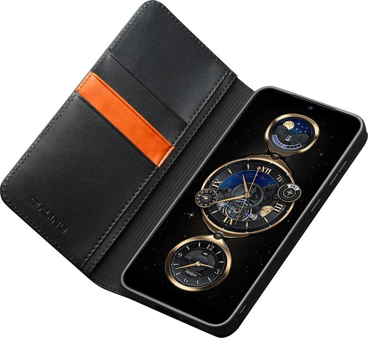 Image du produit QiAlino Fourre Flip Matt Wallet cuir véritable (Samsung Galaxy S25+)