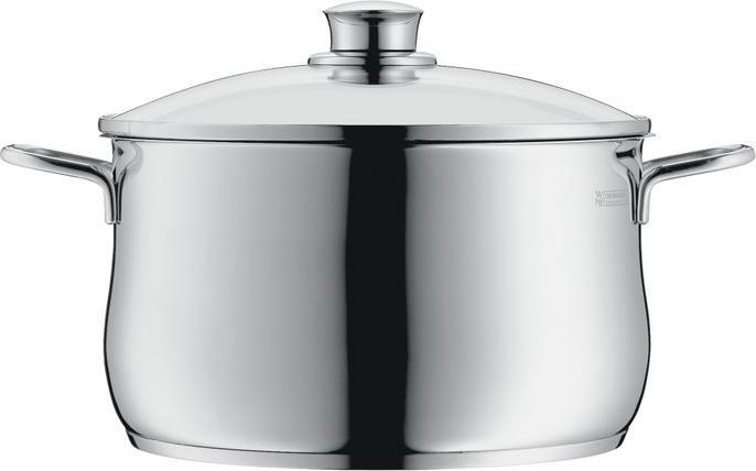 Produktbild WMF Kochtopf Fleischtopf Induktion 16cm Glasdeckel Diadem Plus Edelstahl 18/10 (16 cm, Kochtopf, Edelstahl)