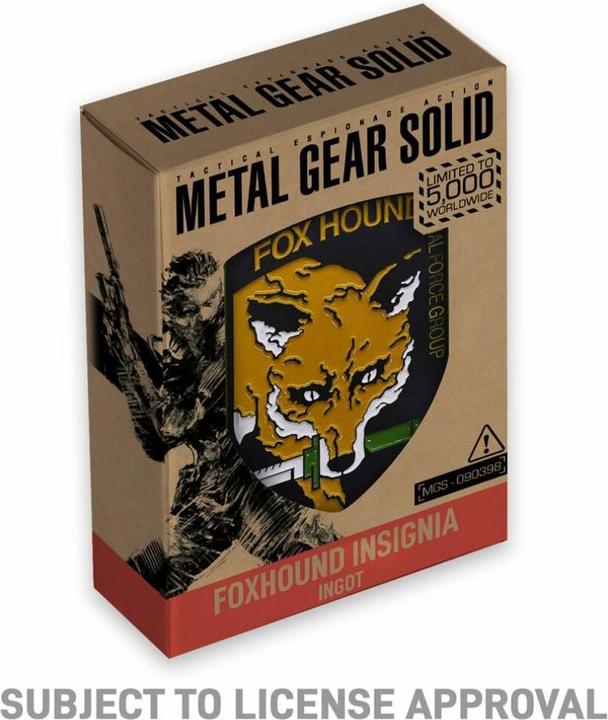 Image du produit Fanattik Metal Gear Solid Lingot Foxhound Insignia Édition limitée