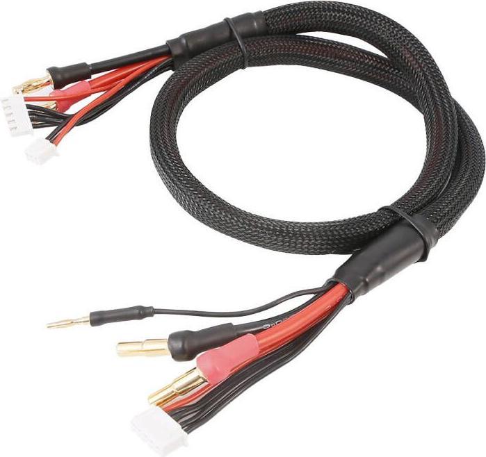 Actual product image Gens Ace 2S/4S Charge Cable: 4mm & 5mm Bullet With 4.0mm Bullet Connector