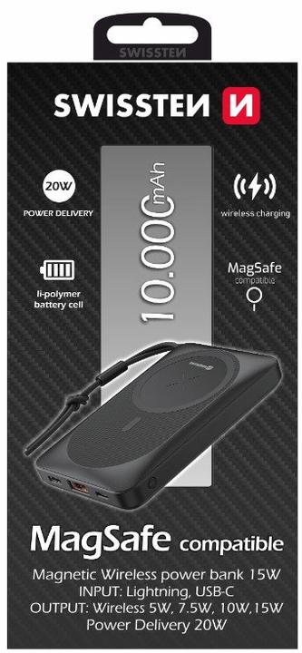 Actual product image Swissten Power Bank (10000 mAh, 20 W, 37 Wh)