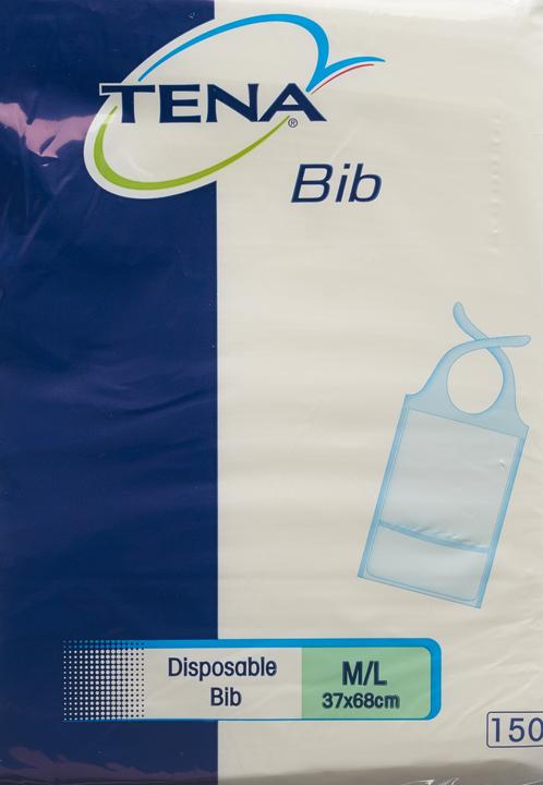 Actual product image Tena Bib protective napkin M/L 37 x 68 cm (150 x, M, L)