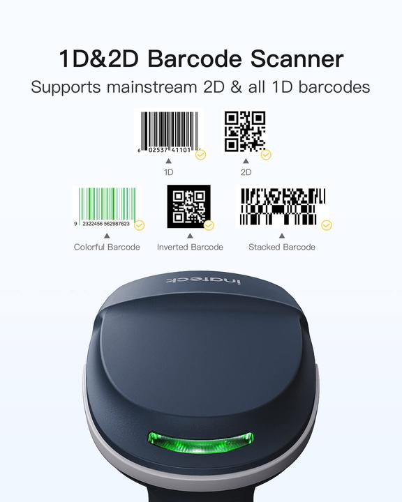 Produktbild Inateck Barcodescanner 54 blue (BCST-52 blue) (2D-Barcodes)