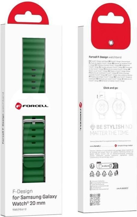 Actual product image Forcell Strap F-DESIGN FS01 strap for SAMSUNG Watch 22 mm green (Silicone)