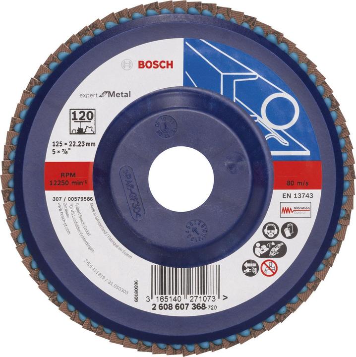 Immagine prodotto Bosch Professional Zubehör Disco lamellare X551 Expert for Metal, diritto, 125 mm, 120 (120)
