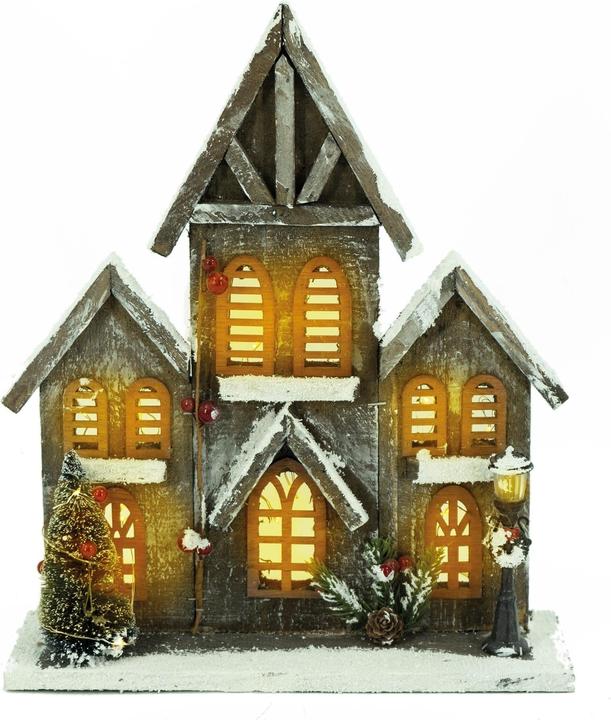 Produktbild Noor Kirche aus Holz mit LED Beleuchtung