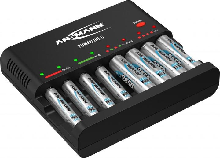 Immagine prodotto Ansmann Caricatore Powerline 8 per 1-8 batterie AA / AAA (AA, AAA)