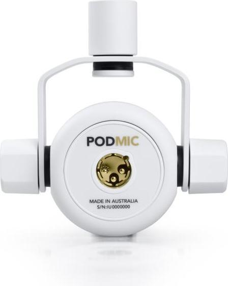 Produktbild RØDE Podmic Podcast-Mikrofon Weiss mit Gelenkarm WH