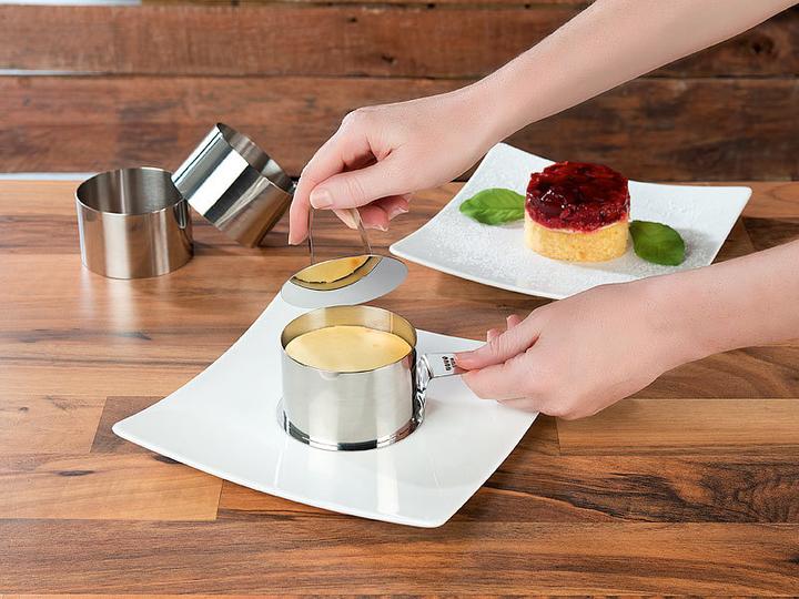 Produktbild Rosenstein & Söhne 6 Dessert-/Speiseringe mit Heber & Stampfer