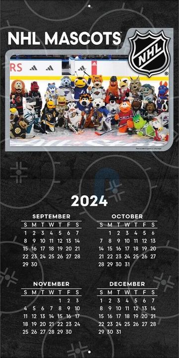 NHL - Mascottes - 30,5 x 30,5 cm Muurkalender 2025 (30,5 x 30,5 cm, Frans, Italiaans, Spaans, Duits, Engels)