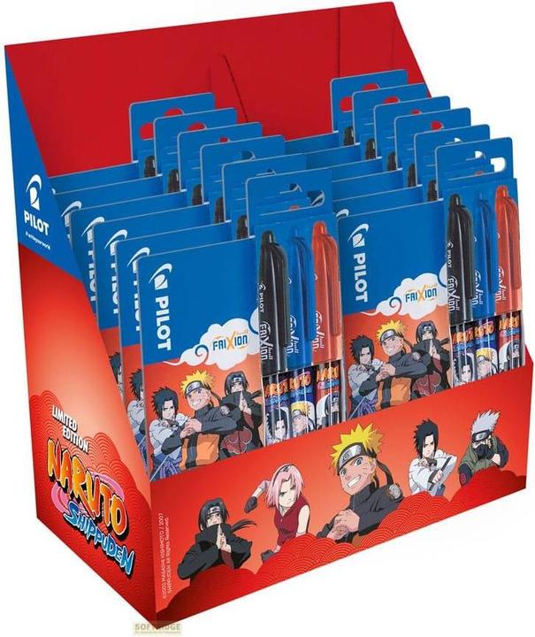 Image du produit Pilot Stylo à bille Naruto Shippuden FriXion Ball Naruto Limited Edition 3er Pack LE 0.7 (12) (Rouge, Noir, Bleu, 12 x)