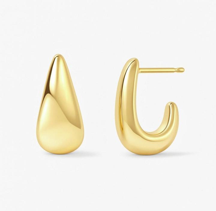 Actual product image Sensora Jewelry Glossy Drop Ohrringe (18k gold vermeil)