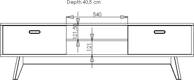 Image du produit tenzo Bess (170 x 43 x 50 cm)