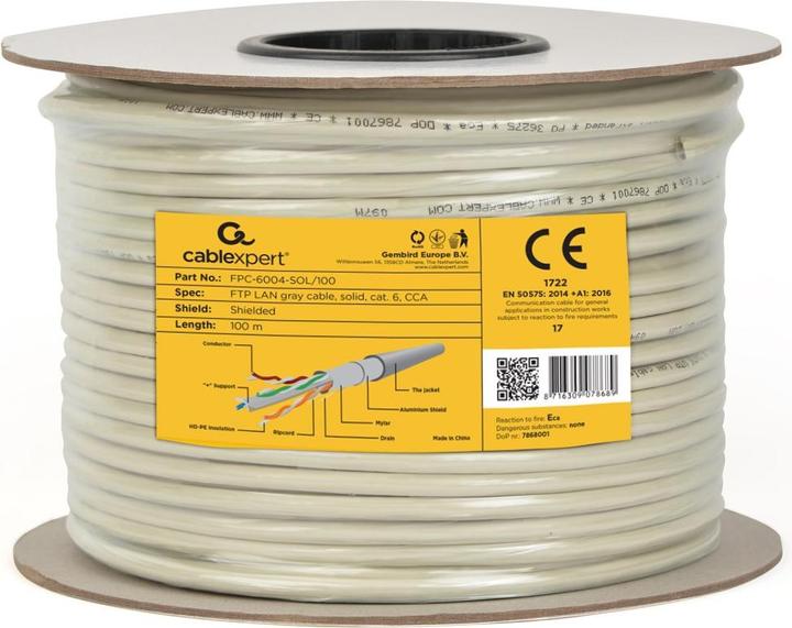 Produktbild Gembird Netzwerkkabel (F/UTP, CAT6, 100 m)