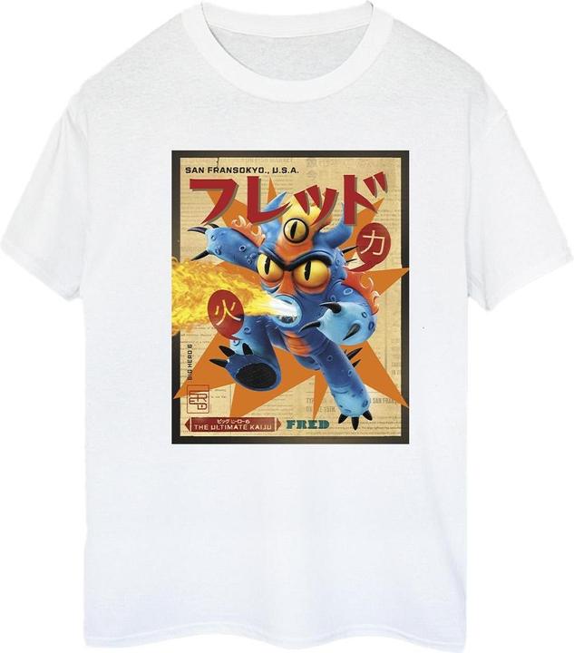Disney Big Hero 6 Baymax Fred Newspaper TShirt (L)