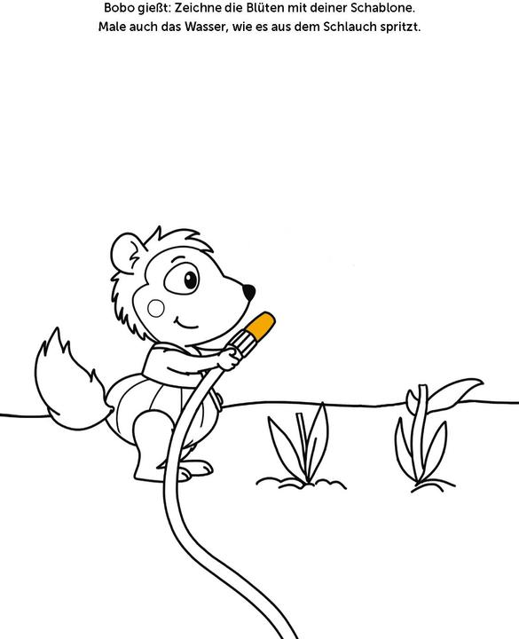 Produktbild Bobo Siebenschläfer Malbuch mit Schablone. Zeichnen und Malen für Kinder ab 4 Jahren