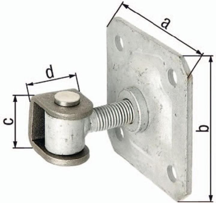 Immagine prodotto GAH Cerniera per porta 100x100x42x30mm in acciaio grezzo