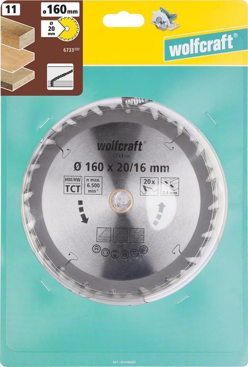 Produktbild wolfcraft wolfcraft 1 Kreissägeblatt HM, 30 Zähne ø190mm
