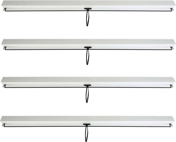 Produktbild Mendler 4er-Set Seitenwand für Pergola HWC-L46, Rollo Ersatzseitenwand, Stoff/Textil sturmfest 3x3m - weiss (300 cm, 271 cm)