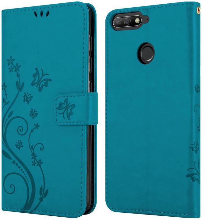 Produktbild Cadorabo Flower Book Hülle (Huawei Y6 Prime (2018), Huawei Honor 7a)
