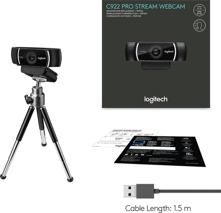 Image du produit Logitech C922 Pro Stream (2 Mpx)