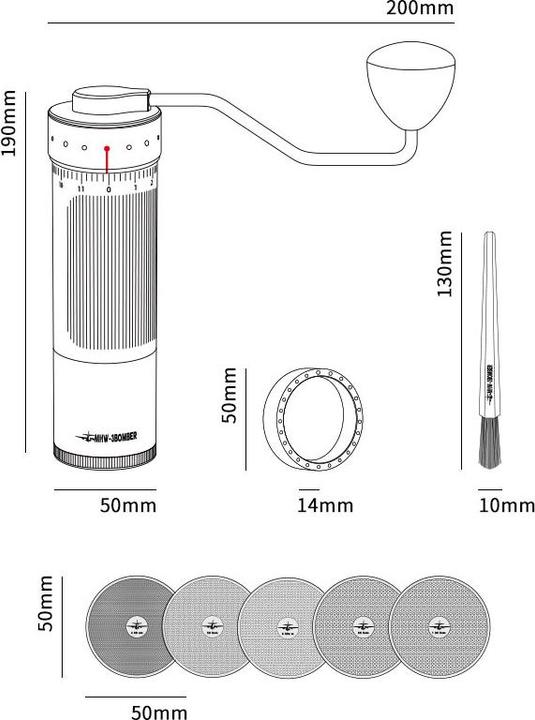 Actual product image MHW 3Bomber Blade R3 coffee grinder