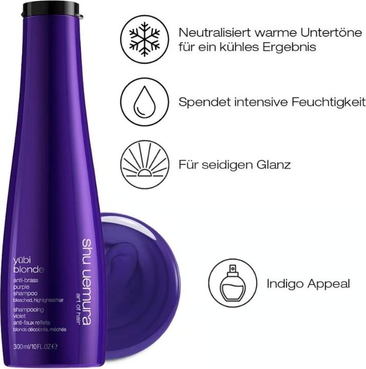 Image du produit Shu Uemura yūbi blonde Shampooing anti-jaunissement pourpre (300 ml, Shampoing liquide)
