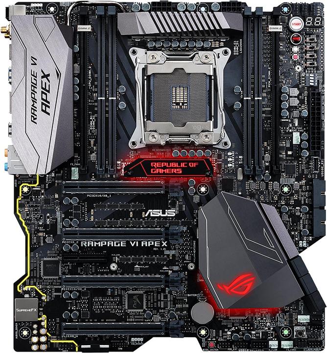 Actual product image ASUS Rampage Vi Apex (LGA 2066, Intel X299, E-ATX)