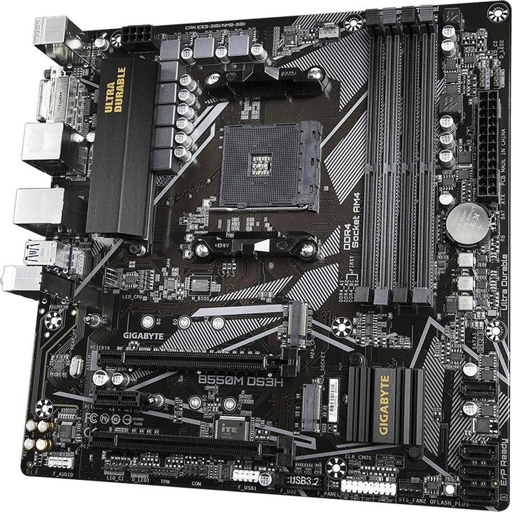 Actual product image Gigabyte B550M DS3H (AM4, AMD B550, mATX)