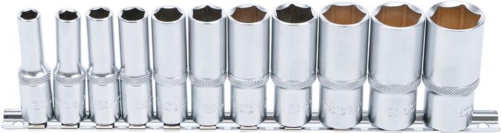 BGS Steckschlüssel-Einsatz-Satz Sechskant, tief 10 mm (3/8") Zollgrössen 11-tlg. (3/8")
