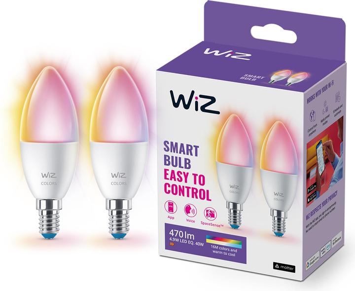 Produktbild WiZ Tunable White & Color (E14, 4.90 W, 470 lm, 2 x, F)