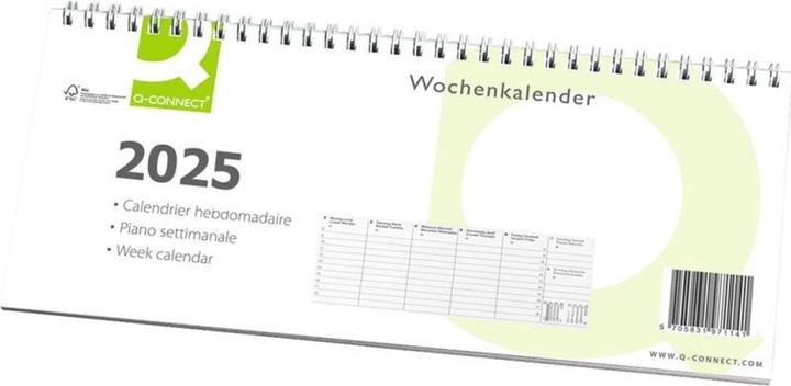 Immagine prodotto Q-Connect Agenda settimanale (30 x 11,4 cm, Copertina rigida, Tedesco, Inglese, Italiano, Francese)