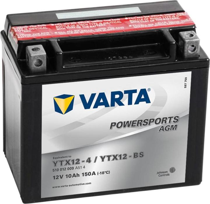 Actual product image Varta Motorcycle battery AGM 10AH (12 V, 10 Ah, 150 A)