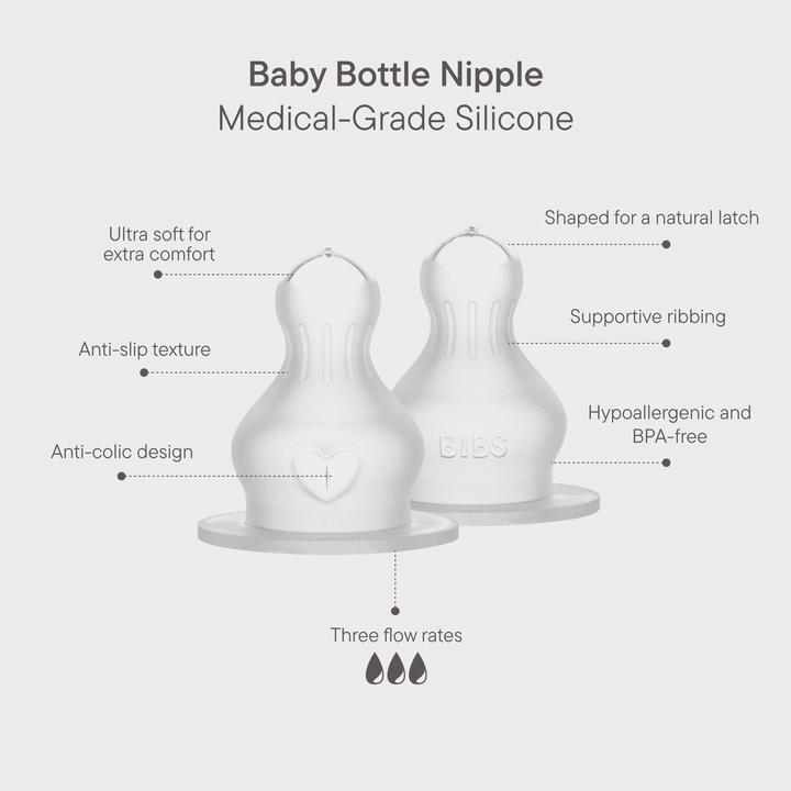 Immagine prodotto Bibs Bottiglia di aspirazione in silicone a flusso lento 2 pezzi