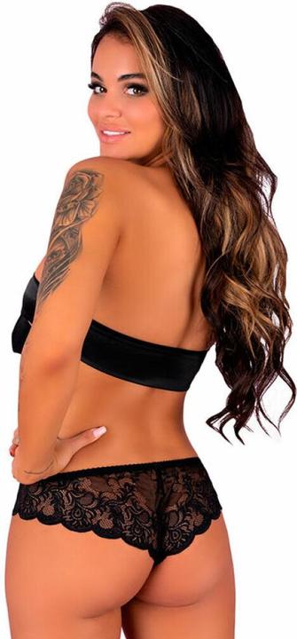 Actual product image LivCo Corsetti Fashion Love Story Lc 90679 Panty With Crotchless Without Black (M)