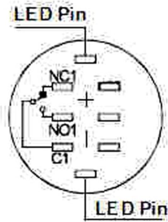 Image du produit Velleman Bouton poussoir rond en métal Spdt 1No 1Nc Blue Ring