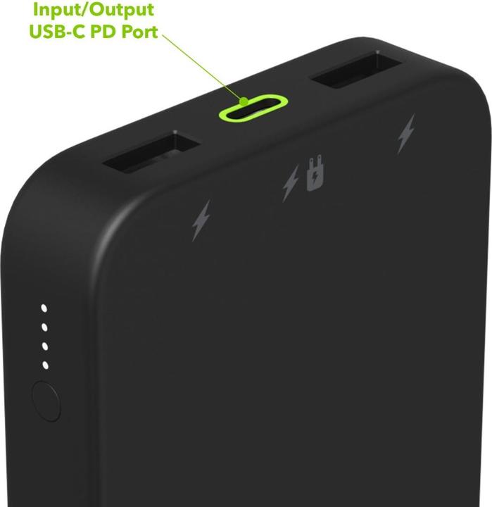 Image du produit Zagg MOPHIE POWERSTATION 10K WITH PD BLACK (20W USB C 2XUSB A 12W) (10000 mAh, 20 W)