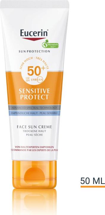 Eucerin Sensitive Protect (Sonnencreme Gesicht, SPF 50, 50 ml, 67 g)