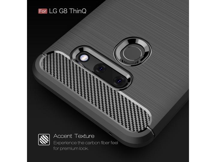 Produktbild Screenguard LG G8 ThinQ Hülle Carbon Brushed Soft TPU (LG G8 ThinQ)