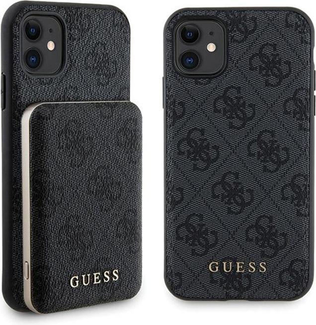 Actual product image Guess Zestaw GUBPM5N614GEMGK iPhone 11 6.1" hardcase + Powerbank 5000mAh MagSafe czarny/black 4G Met (Apple iPhone 11)