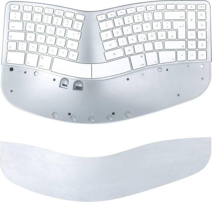 Produktbild Matias Kabellos Tastatur Deutsch, QWERTZ, Mac Silber Ergonomisch (DE, Kabellos)