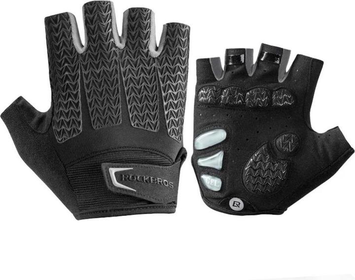 Rockbros S169BGR L cycling gloves with gel inserts - gray (L)