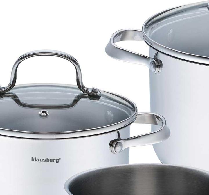 Produktbild Klausberg POT SET 9 ELEM. KB-7215 18/10 (Pfannenset + Topfset, Edelstahl)
