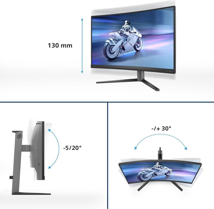 Immagine prodotto Philips MMD 2C5200W/00 VA Monitor,,, höhenverstellbar, 2x HDMI, DisplayPort (1920 x 1080 pixel, 27")