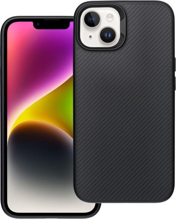 Image du produit OEM Back panel cover Carbon Elite Mag Cover compatible with MagSafe for IPHONE 14 black (Apple iPhone 14)