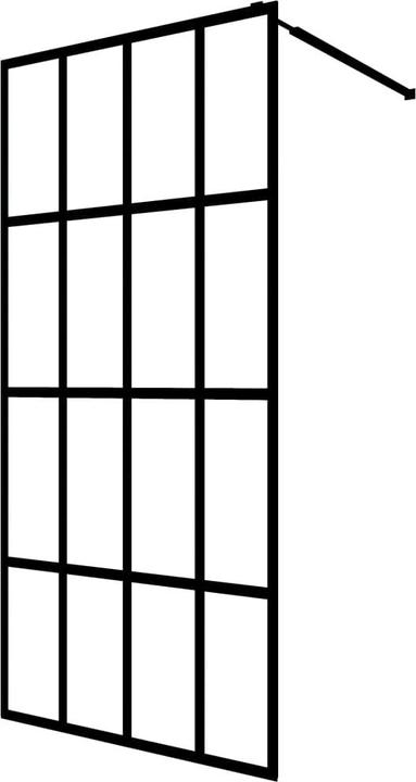 Image du produit VidaXL Duschwand mit Ablage für Walk-In-Dusche Schwarz 90x195 cm ESG (90 cm, 90 cm, 195 cm)
