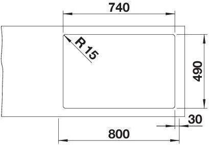 Produktbild Blanco Claron 700-IF/A (Aufsatzspülbecken, 76 cm, 51 cm)