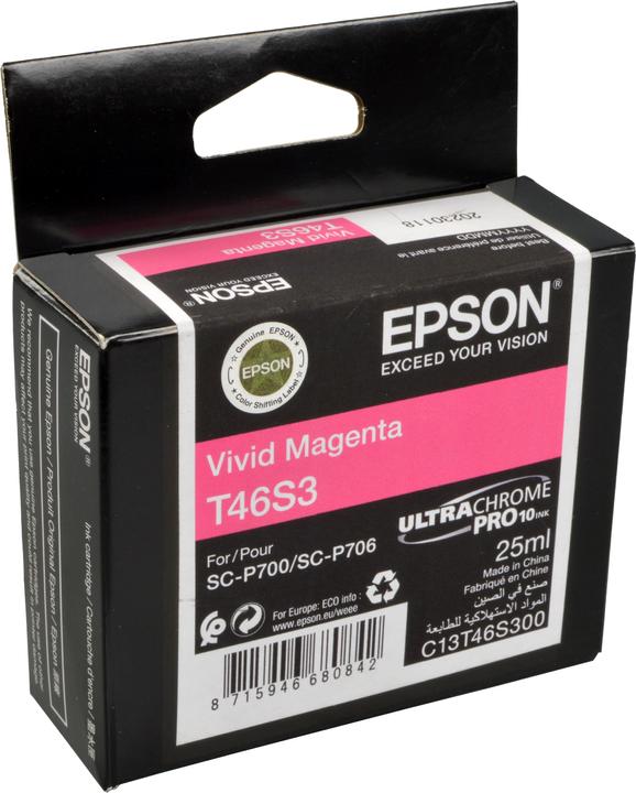 Epson Ink/Singlepack Vivid MG T46S3 10 25ml (M)
