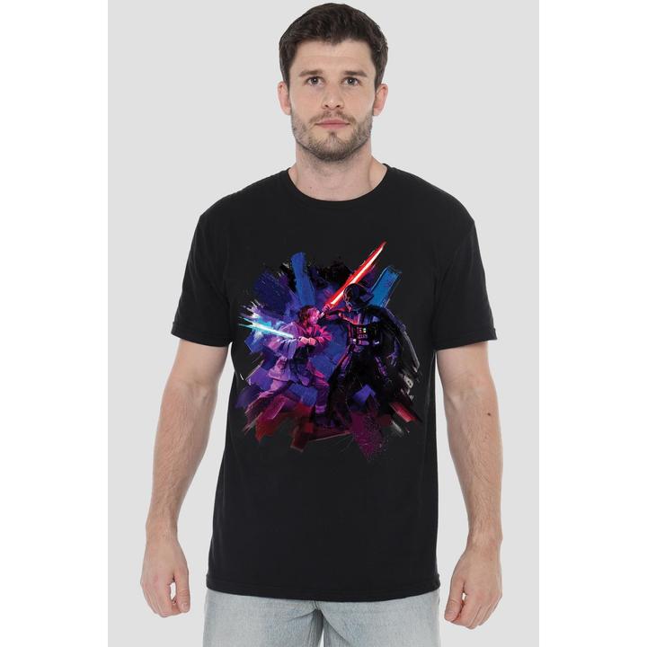 Actual product image Star Wars Mens Obi Wan Kenobi Vader Painted T-Shirt (XXL)